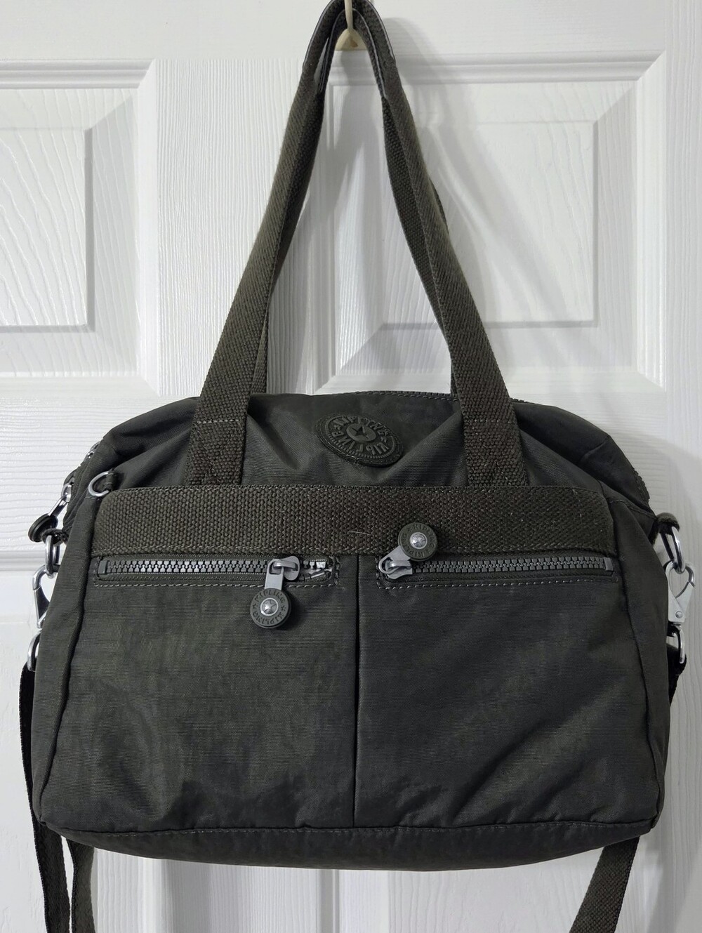 Kipling Klara Green CrossBody Double Handle Purse